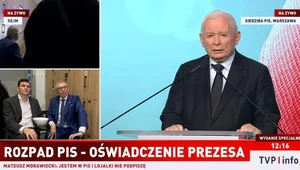 Miniatura: Tak TVP Info pokazało konferencję prezesa...