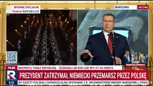 Miniatura: Paski w TV Republika. Dziennikarka "Gazety...