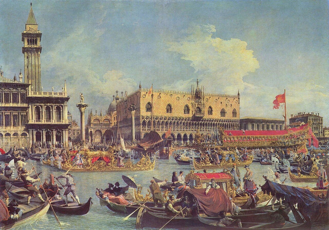 Na obrazie Canaletta widzimy: